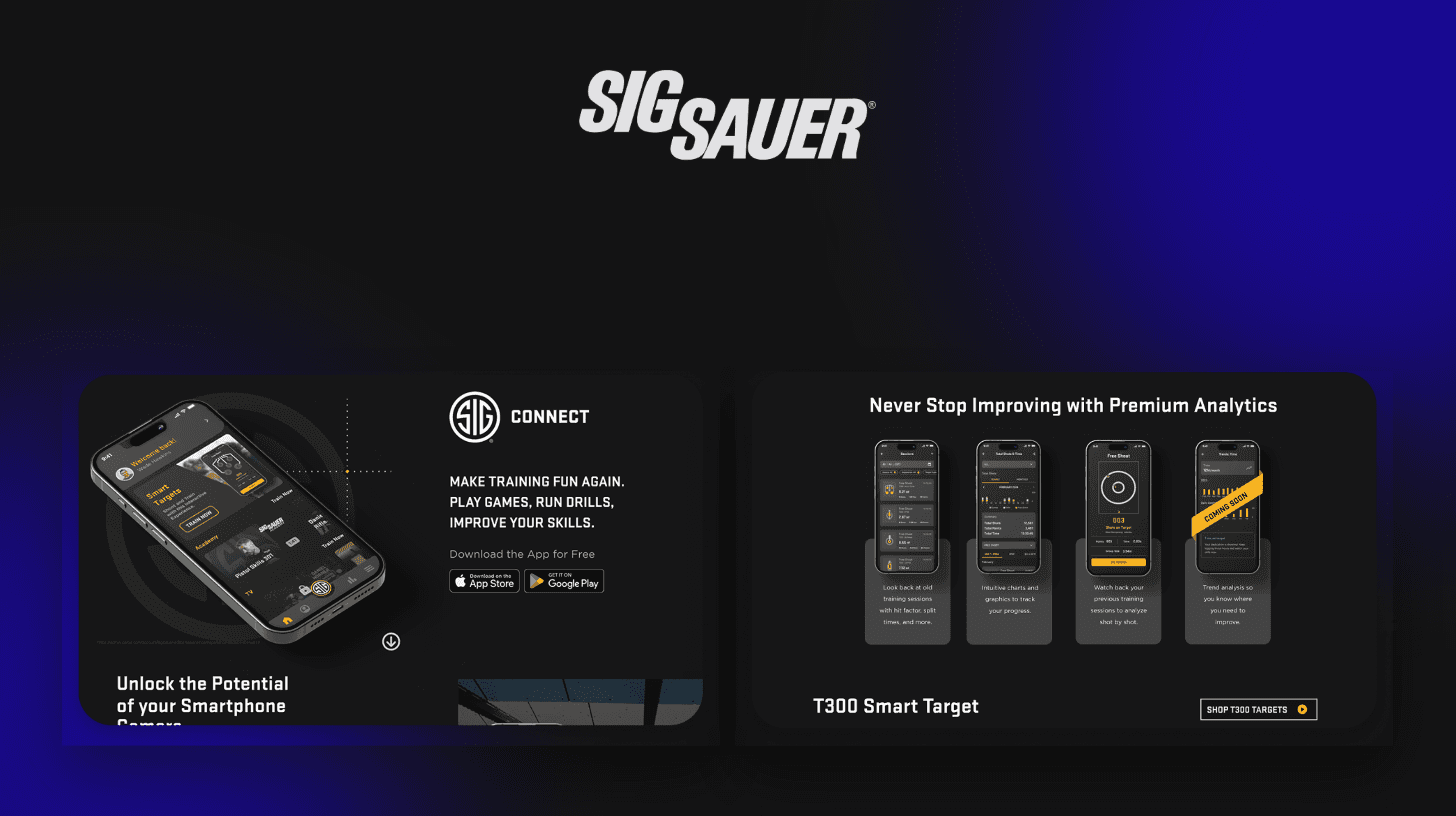 SIG SAUER case study featured image showing two product shots