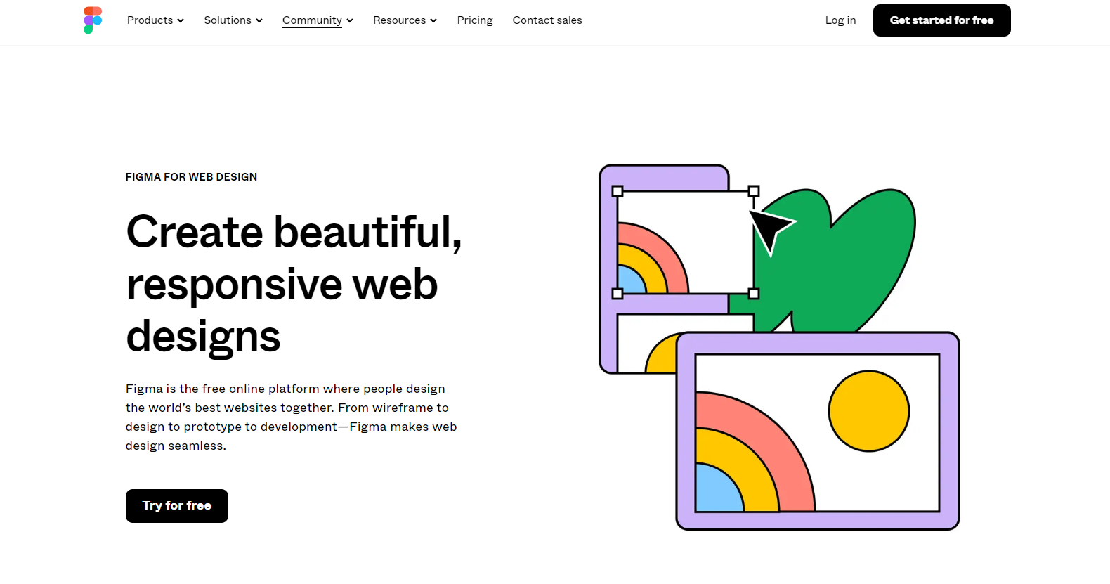 Screenshot of Figma's homepage