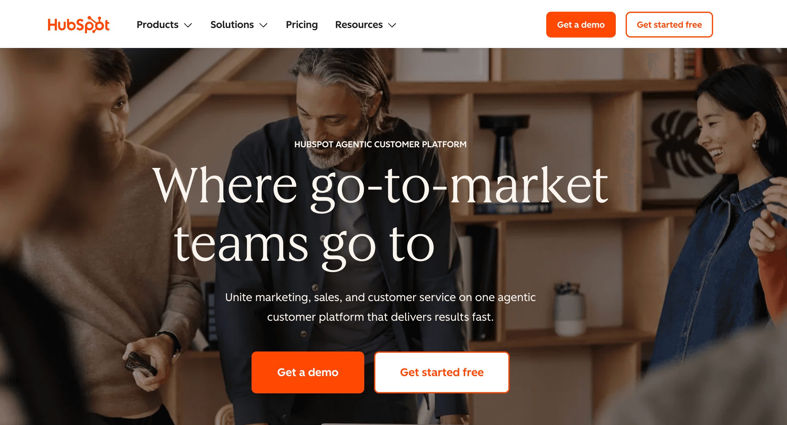 Hubspot homepage hero