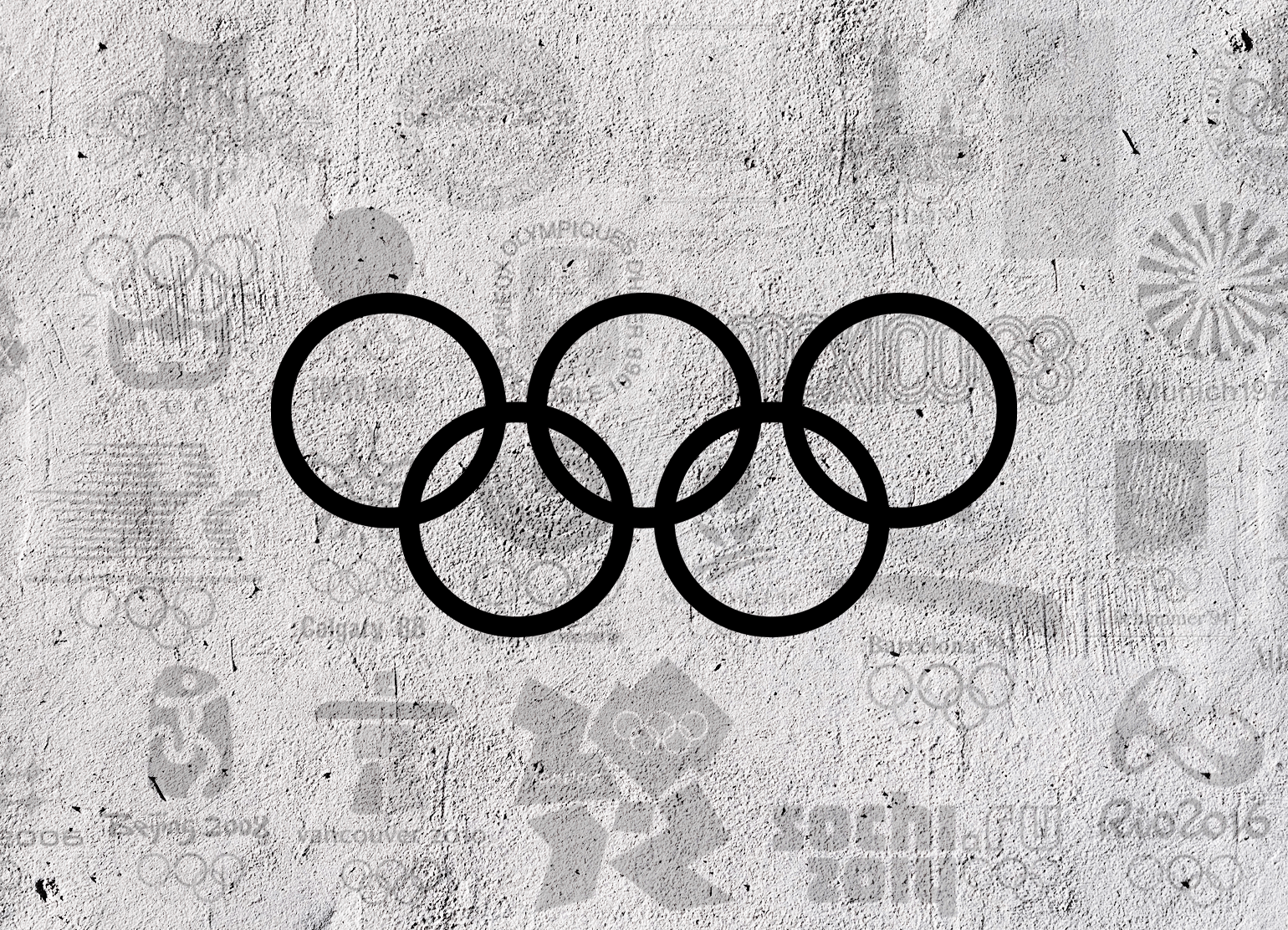 Banksy Olympic Rings Looter Wall Mural Wallpaper | Canvas Art Rocks